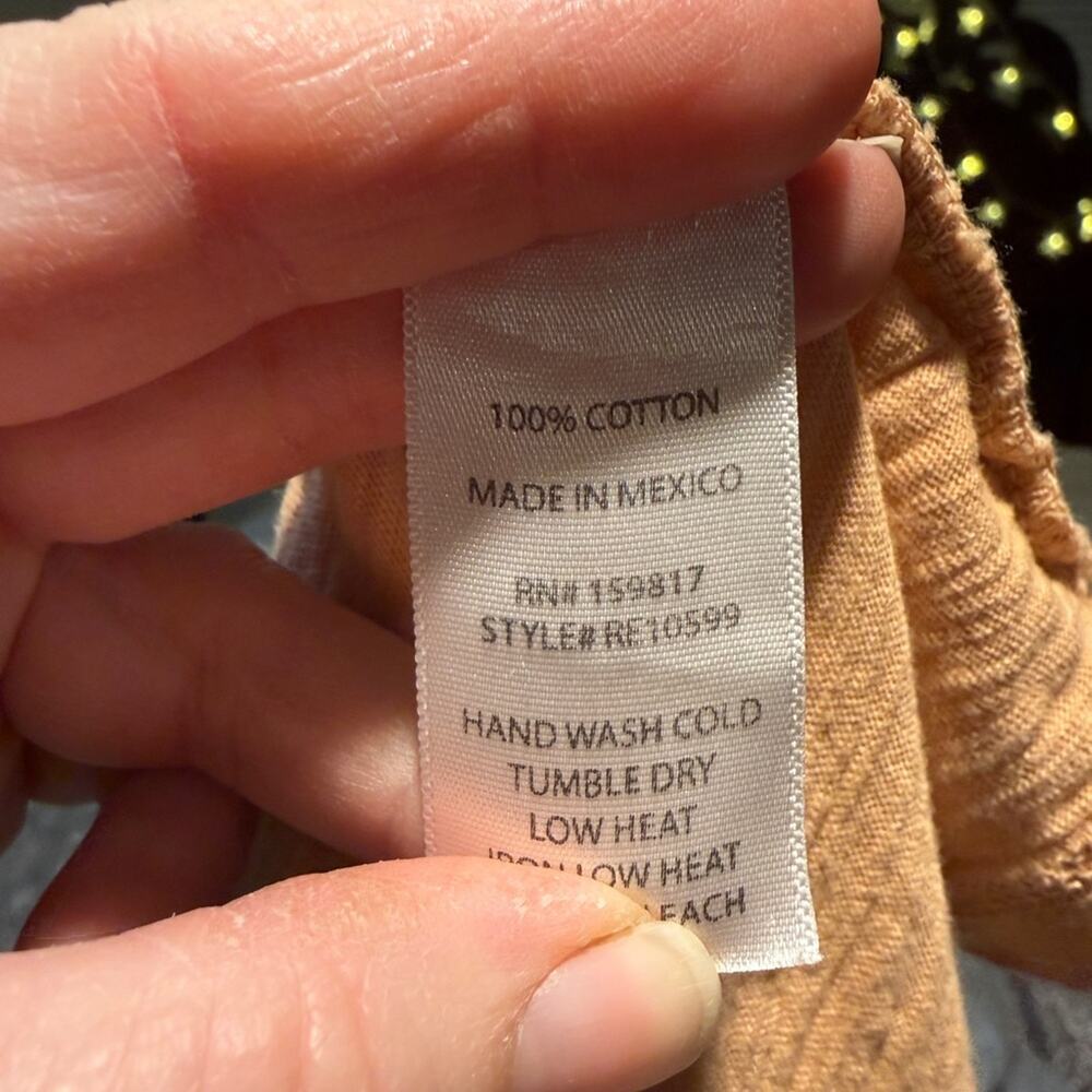 100% Linen Rachel Zoe Women’s 2X Blouse Natural Airy Chic Work Career Timeless - Picture 4 of 4